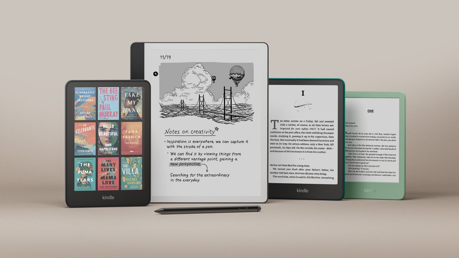 Nova família Kindle - Imagem: Divulgação
